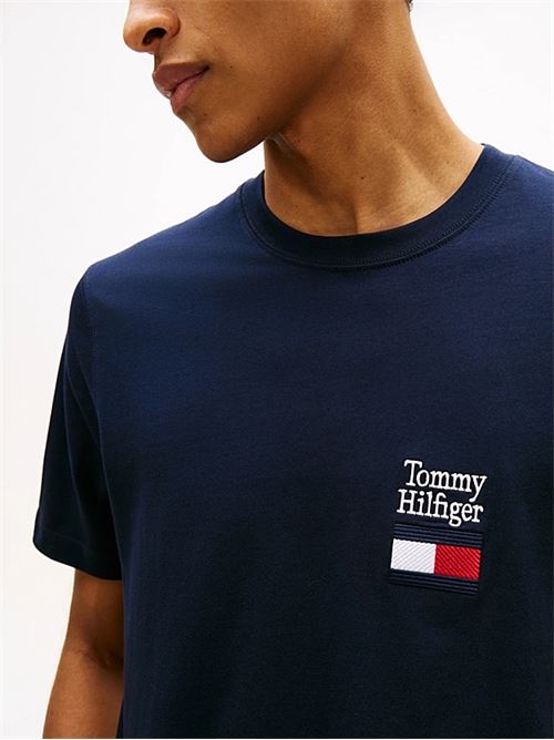 brand love text stack tee TOMMY HILFIGER | MW0MW42367DW5